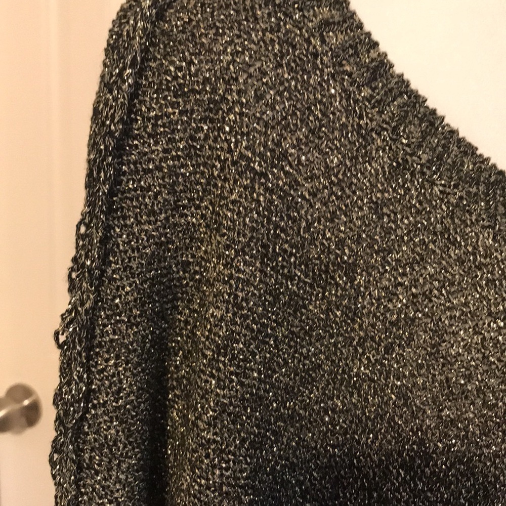 BCBGMAXAZRIA Tweeted Metallic Sweater Size Large - Picture 5 of 8